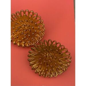 Rose Gold Starburst Wire Earrings
